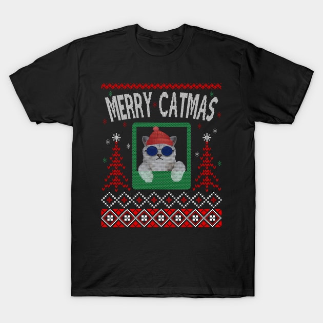 Merry catmas T-Shirt by MZeeDesigns